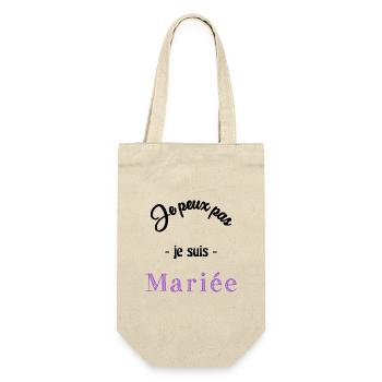 MARIEE. EVJF - Sac à bouteille - nature - Devant