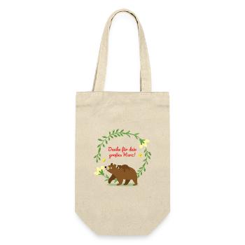 Danke - Geschenkbeutel für Flaschen - Natur - Vorne