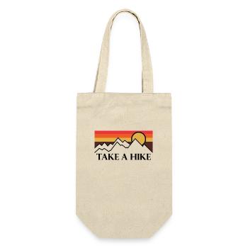 Berge Kletterer Natur Abenteuer - Geschenkbeutel für Flaschen - Natur - Vorne