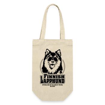 FINNISH LAPPHUND coolest people Hundespruch Hunde - Geschenkbeutel für Flaschen - Natur - Vorne