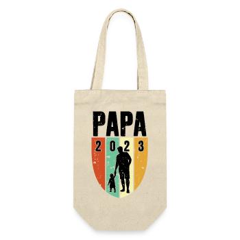 PAPA 2023 VATERTAG - Geschenkbeutel für Flaschen - Natur - Vorne