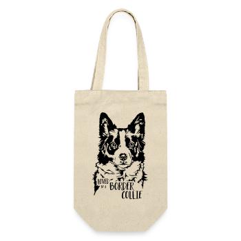 Aimé par un chien Border Collie Chien Wilsigns - Sac à bouteille - nature - Devant