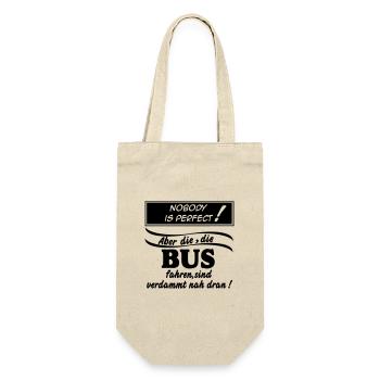 Busfahrer Bus Omnibus Kraftfahrer Schulbus (25) - Geschenkbeutel für Flaschen - Natur - Vorne