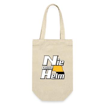 Freiwillige Feuerwehr , Shirt , Nie ohne Helm (25) - Geschenkbeutel für Flaschen - Natur - Vorne