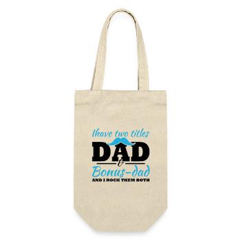I have two titles, Dad and Bonus Dad - Gift Bag for Bottles - nature - Front