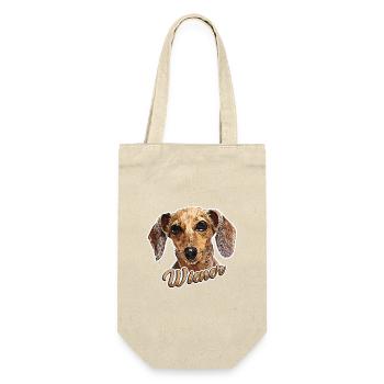 Dachshund "Viennese" Dachshund - Gift Bag for Bottles - nature - Front