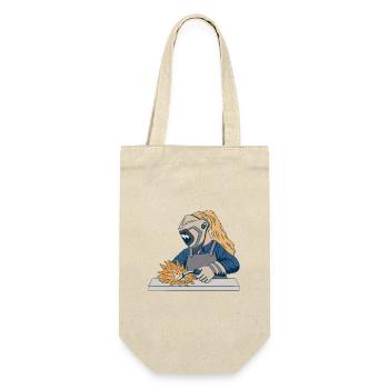 Welder Mama for welders and - Gift Bag for Bottles - nature - Front