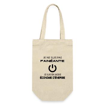 Fainéante en mode économie d'énergie - Sac à bouteille - nature - Devant