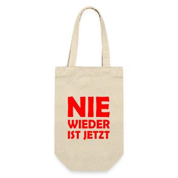 Nie wieder ist jetzt - Geschenkbeutel für Flaschen - Natur - Vorne