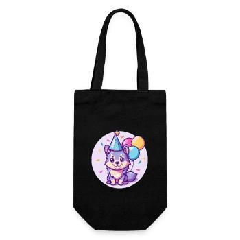 Wolf Birthday Baby - Gift Bag for Bottles - black - Front