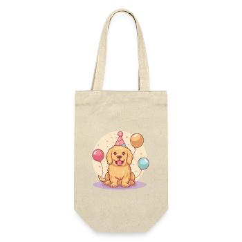 Golden Retriever Chiens Anniversaire Bébé Drôle - Sac à bouteille - nature - Devant