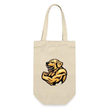 Golden Retriever Dog Muscles Fitness - Gift Bag for Bottles - nature - Front