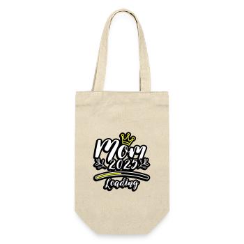 Mama 2025 Loading Mom - Geschenkbeutel für Flaschen - Natur - Vorne
