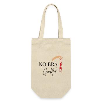 No Bra GmbH funny motif bachelor linen farewell - Gift Bag for Bottles - nature - Front