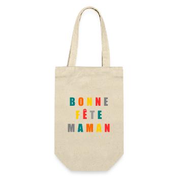BONNE FÊTE. BONNE FÊTE MAMAN. MAMAN. FÊTE - Sac à bouteille - nature - Devant