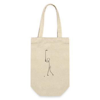 Golf (Hole-in-One) - Geschenkbeutel für Flaschen - Natur - Vorne