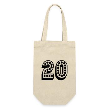20. 20 YEARS. 20th ANNIVERSARY. 20 YEARS ANNIVERSARY. - Gift Bag for Bottles - nature - Front