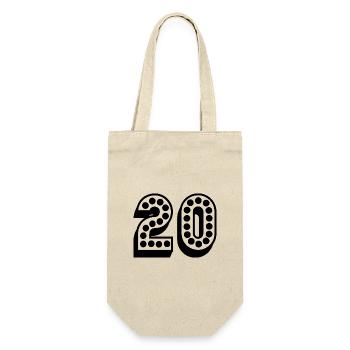 20. 20th ANNIVERSARY. 20 YEARS ANNIVERSARY. 20 YEARS. - Gift Bag for Bottles - nature - Front