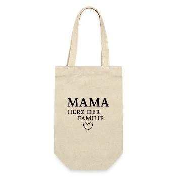 Mama - Geschenkbeutel für Flaschen - Natur - Vorne