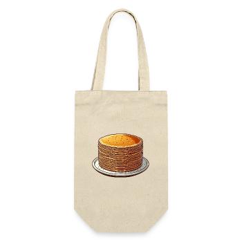 Blini russische Pfannkuchen Russland Crepes Russen - Geschenkbeutel für Flaschen - Natur - Vorne