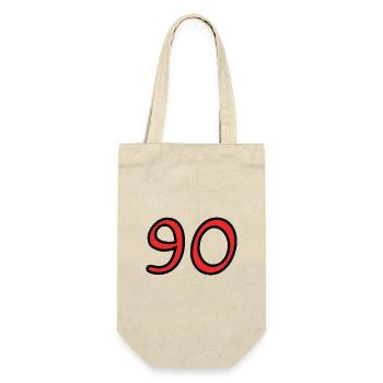 90. 90 YEARS. 90TH ANNIVERSARY. 90TH ANNIVERSARY. - Gift Bag for Bottles - nature - Front