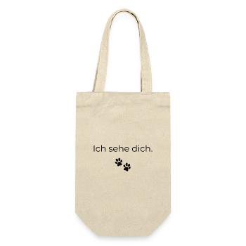 ich_sehe_dich - Geschenkbeutel für Flaschen - Natur - Vorne