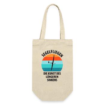 Segelflieger Segelfliegen Segelflugzeug Fliegen - Geschenkbeutel für Flaschen - Natur - Vorne
