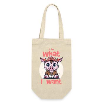 I do what I want - pig - Gift Bag for Bottles - nature - Front