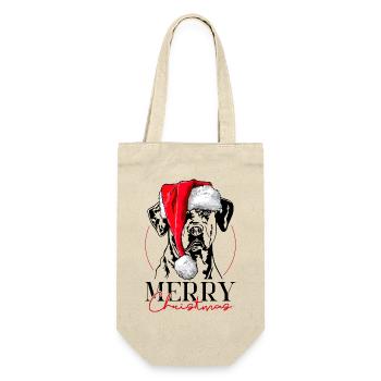 Santa Catahoula Leopard Dog Joyeux Noël Chiens - Sac à bouteille - nature - Devant
