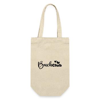 Buchclub mit 2 Büchern - Geschenkbeutel für Flaschen - Natur - Vorne