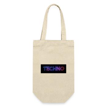 Techno Neon Glitch Text - Gift Bag for Bottles - nature - Front