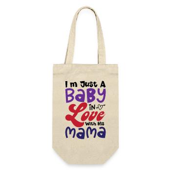 Typographie de Baby Love Mama - Sac à bouteille - nature - Devant