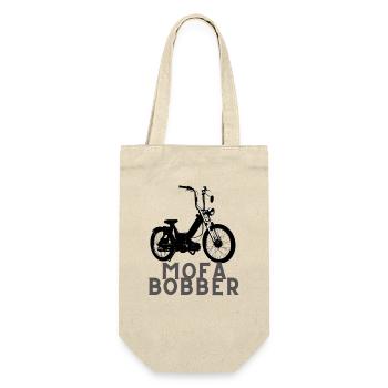 Mofabobber / Mofa / Moped - Geschenkbeutel für Flaschen - Natur - Vorne