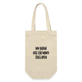 My brain has too many tabs open - Gift Bag for Bottles - nature - Back