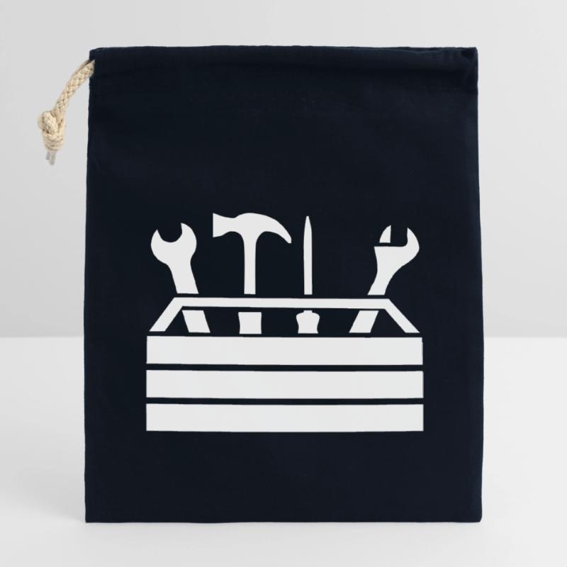 Tools Workshop Toolbox 1 Closable cotton gift bag (14x20cm)