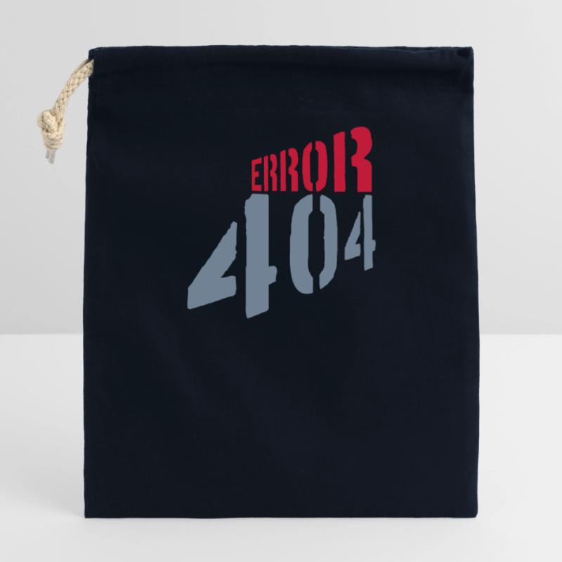Message Error 404 Network Closable cotton gift bag (14x20cm)