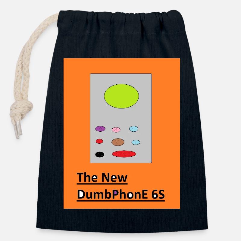 The New DumbPhone 6S Retro - Verschließbarer Geschenkbeutel aus Baumwolle (14x20cm) - Navy