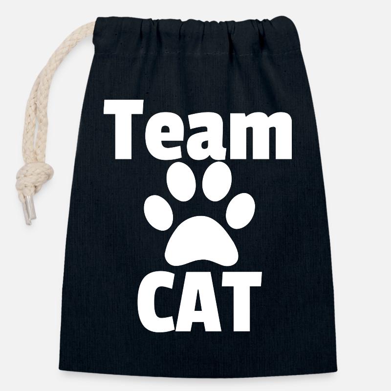 Equipe CAT - Sac cadeau en coton avec cordon (14 x 20 cm) - bleu marine