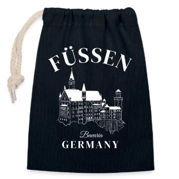 Füssen Allemagne Bavière Deutschland - Sac cadeau en coton avec cordon (14 x 20 cm) - bleu marine - Devant