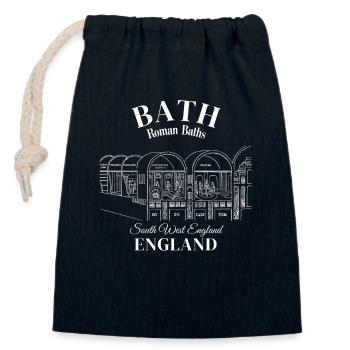 Bath England Roman Baths South West England - Closable cotton gift bag (14x20cm) - navy - Front