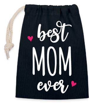 Beste Mutter aller Zeiten - Verschließbarer Geschenkbeutel aus Baumwolle (14x20cm) - Navy - Vorne