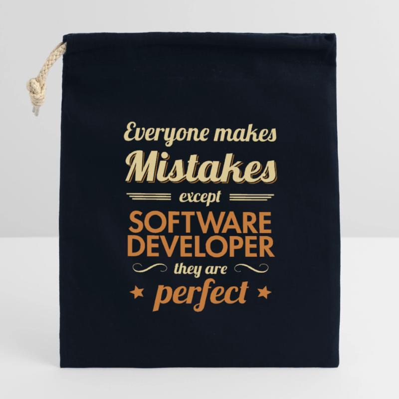 Software Developer are Perfect Developer Coder Closable cotton gift bag (14x20cm)