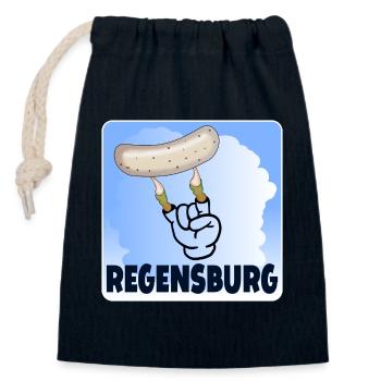 REGENSBURG - WEIßWURST ZUZELN - ZOMBIE - Verschließbarer Geschenkbeutel aus Baumwolle (14x20cm) - Navy - Vorne