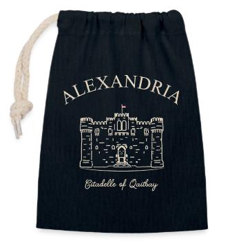 Ägypten, Citadelle Qaitbay in Alexandria - Verschließbarer Geschenkbeutel aus Baumwolle (14x20cm) - Navy - Vorne