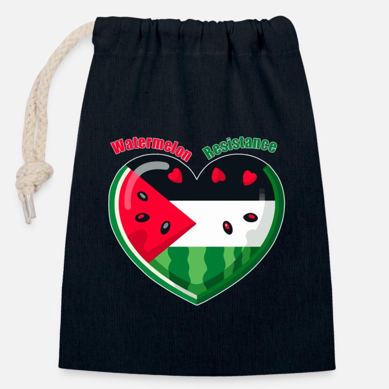 Resistenz der Wassermelone - Verschließbarer Geschenkbeutel aus Baumwolle (14x20cm) - Navy