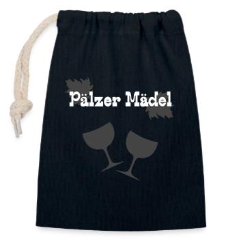 Pälzer Mädel - Verschließbarer Geschenkbeutel aus Baumwolle (14x20cm) - Navy - Vorne