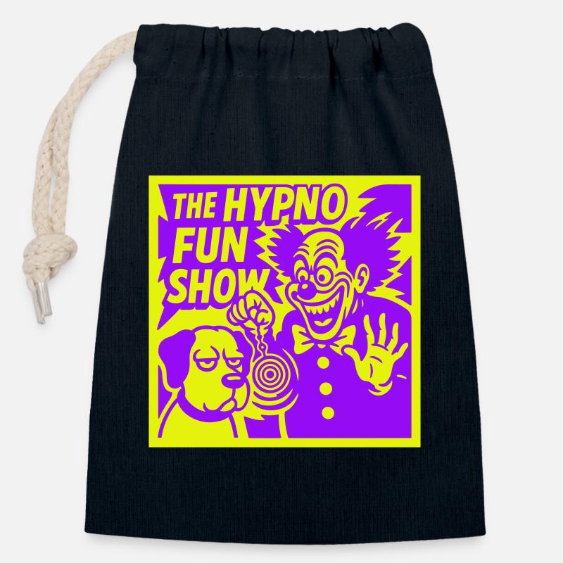 Hypno Fun Show - Verschließbarer Geschenkbeutel aus Baumwolle (14x20cm) - Navy