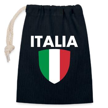 Italien Wappen - Italy - Italia - Verschließbarer Geschenkbeutel aus Baumwolle (14x20cm) - Navy - Vorne