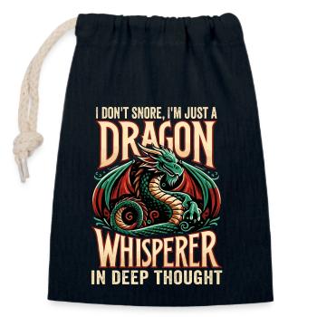Dragon Whisperer - Je ne ronfle pas - Sac cadeau en coton avec cordon (14 x 20 cm) - bleu marine - Devant