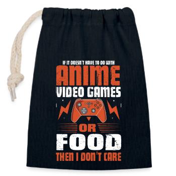 If It Doesnt Have To Do With Anime Video Games Foo - Closable cotton gift bag (14x20cm) - navy - Front